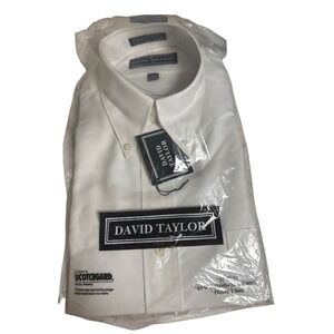 david taylor long sleeve dress shirts David Taylor Men's Casual/Dress Button-Up Shirt Long Sleeve Size 17X32-33  Gray